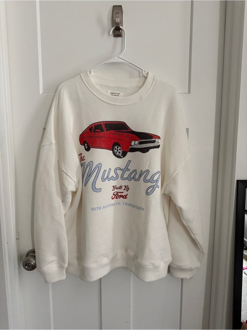 Aerie Ford Mustang Graphic Crewneck Sweatshirt - Cream